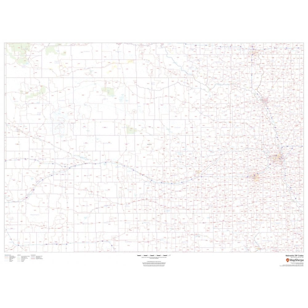 Nebraska Zip Code Map