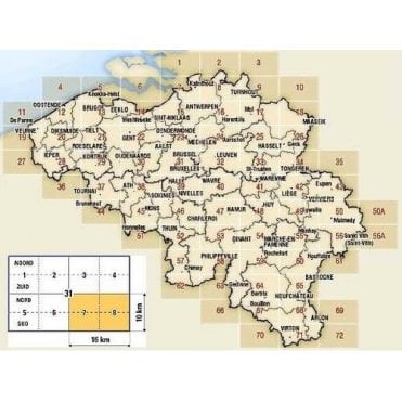 NGI Belgium 20k/25k Topographic Maps by Walking & Hiking Maps